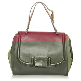 Fendi-Fendi Red Silvana Leather Satchel-Red,Multiple colors
