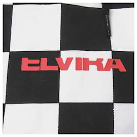 Coach-[Used]   ELVIRA BREAK HOOD COACH'S JACKET --A (Checker) Checker Flag Hooded Coach Jacket 18EL-SS-10 L White / Black Elvira Outerwear [New]-Black,White