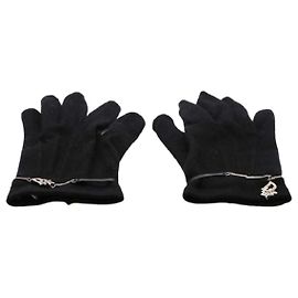 [Usado] Luvas Christian Dior Cashmere Made in France 7 polegadas Preto