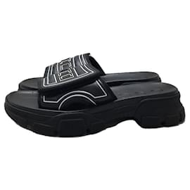 Gucci-GUCCI Sandals / UK6 / BLK / Leather-Black