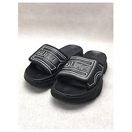Gucci-GUCCI Sandals / UK6 / BLK / Leather-Black