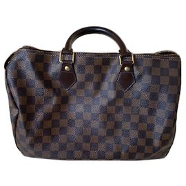 Louis Vuitton Speedy 35 Cuero Marrón Oscuro Marrón oscuro