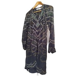 Camicetta in seta Isabel Marant Etoile Khaki Cachi