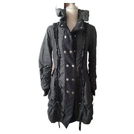 Cappotto couture High Marithé François Girbaud Grigio Antracite Grigio antracite