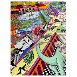 Hermès-HERMES scarf ''Animapolis''-Multiple colors