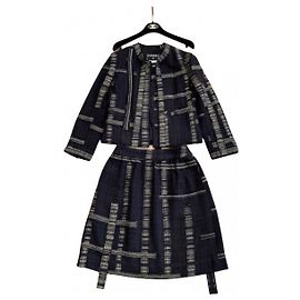 Giacca Chanel in tweed nero e oro Nero D'oro