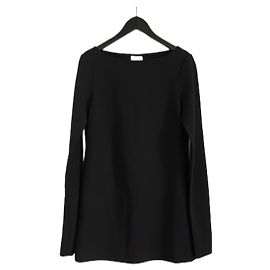 Totême Kleid aus Vorey-Crêpe Schwarz