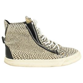 Giuseppe Zanotti MÄNNER Größe 43.5 High-Top-Sneaker May London mit Schlangenmuster Andere