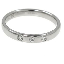[Gebraucht] De Beers Ehering Ring / Diamant 3P # 8.5 Nachbarschaft Silber Hardware