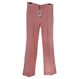 Juicy Couture-JUICY COUTURE calça de moletom rosa de veludo-Rosa