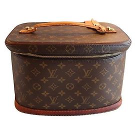 Louis Vuitton Vanity Nice Bolsa de Viagem Marrom Marrom