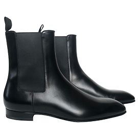 Botines Christian Louboutin de piel de becerro negra Negro