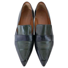 Céline Celine x Philo Pre-Fall 2014 Pointed Loafers Navy blue