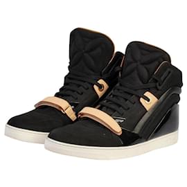 Louis Vuitton-Suede Broken Beat High Top Sneakers Black 37,5-Noir