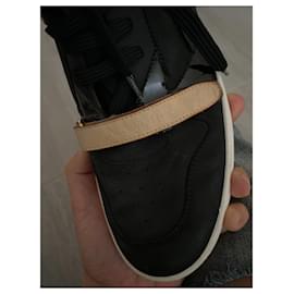 Louis Vuitton-Wildleder Broken Beat High Top Sneakers Schwarz 37,5-Schwarz