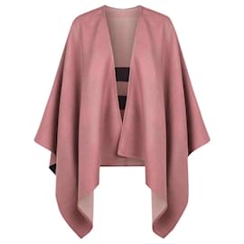 Burberry-New pink burberry reversible cape poncho with labels and burberry bag-Pink