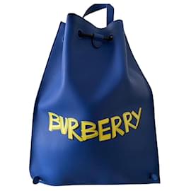 Burberry-Burberry men's backpack 100% new leather-Blue