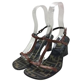 Fendi-Sandals-Brown