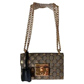Gucci-GG padlock shoulder bag-Beige