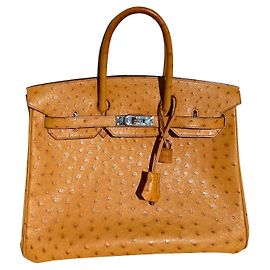 Hermès HERMES BIRKIN 35 Borsa in struzzo Zafferano PHW; 29R; 2006; con hardware dorato Giallo