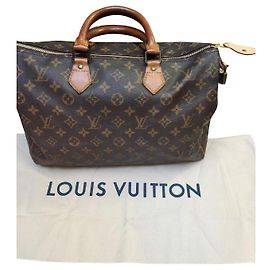 Louis Vuitton Speedy 35 Bolso de mano Monogram Marrón oscuro