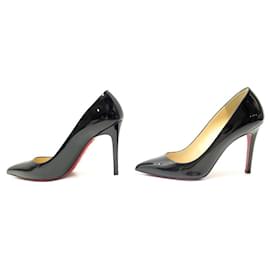 Christian Louboutin-NEW CHRISTIAN LOUBOUTIN PIGALLE SHOES 38.5 PATENT LEATHER PUMPS SHOES-Black