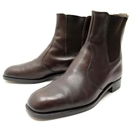 JM Weston-JM WESTON SHOES 723 8E 42 CHELSEA BOOTS BROWN LEATHER BOOTS-Brown