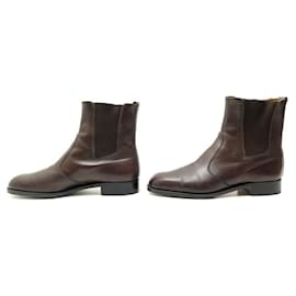 JM Weston-JM WESTON SHOES 723 8E 42 CHELSEA BOOTS BROWN LEATHER BOOTS-Brown