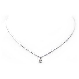 COLAR MAUBOUSSIN VOCÊ É O MEL DA MINHA VIDA COLAR DE OURO BRANCO E DIAMANTE Prata