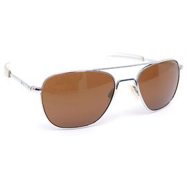 Autre Marque SUNGLASSES RANDOLPH AVIATOR BRIGHT CHROME SILVER SUNGLASSES Silvery