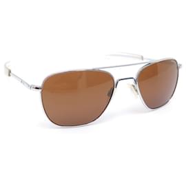 Autre Marque-SUNGLASSES RANDOLPH AVIATOR BRIGHT CHROME SILVER SUNGLASSES-Silvery