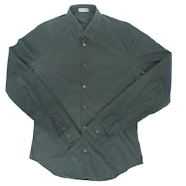 Balenciaga-[Used] Balenciaga Shirt Long Sleeve Dark Green Dark Green Size 38 Tops Apparel Men-Dark green