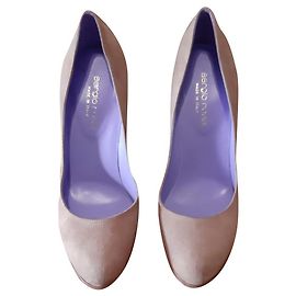 Décolleté Sergio Rossi Beige Camoscio 36.5 Beige