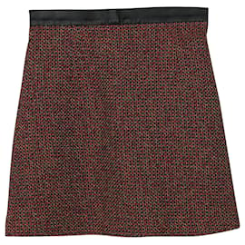 Sandro-Sandro Paris Tweed Blazer and Skirt Set in Red Cotton-Other