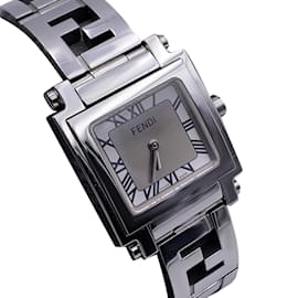 Fendi-stainless steel 6000 L Logo Ladies Wrist Watch Silver Dial-Silvery