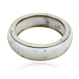 Montblanc Sterling Silver White Les Aimants Bangle Bracelet Silvery