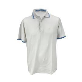 Alexander Mcqueen-White Cotton Men Polo Shirt Size 52 IT-White