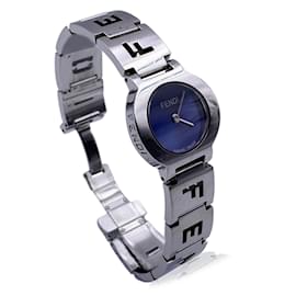 Fendi-stainless steel 3050 L Ladies Quartz Wrist Watch Blue Dial-Silvery
