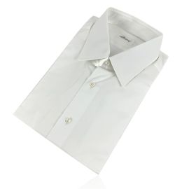 Brioni Hellweißes Langarm-Herren-Button-Down-Hemd Größe 43-17 Weiß