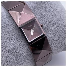 Fendi-Brown Stainless Steel Pyramid 4260 L Wrist Watch-Brown
