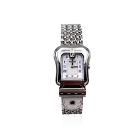 Fendi-Stainless Steel B. buckle 3800 L Quartz Wrist Watch White Dial-Silvery