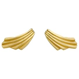 Autre Marque-Lalaounis "Draped" earrings in yellow gold.-Other