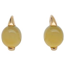 Pendientes Pomellato, "Luna", Oro rosa, cuarzo limón. Otro
