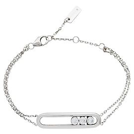 Bracelet Messika, "Move Classique", or blanc, diamants. Autre