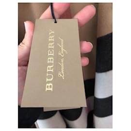 Burberry-Poncho cape charlotte reversible burberry charlotte new one size with label burberry tissue paper bag-Caramel
