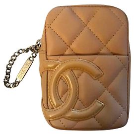 Chanel Case / Pouch / Mini Belt bag Beige Orange