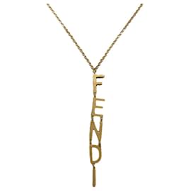 Fendi-Fendi 8AH029 b08 F1CHL / MV1120 / FENDI logo necklace / GLD-Golden