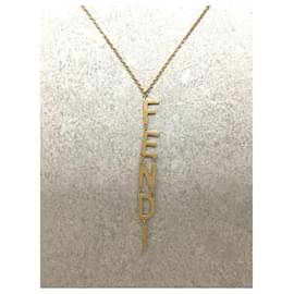 Fendi-Fendi 8AH029 b08 F1CHL / MV1120 / FENDI logo necklace / GLD-Golden