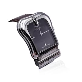 Fendi-Stainless Steel B. Buckle Design 3800 G Watch Brown-Brown