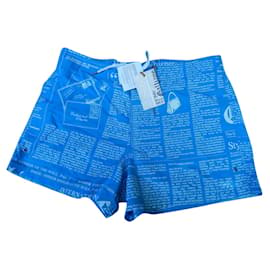 John Galliano-Pantaloncini da bagno blu John Galliano XL-Blu